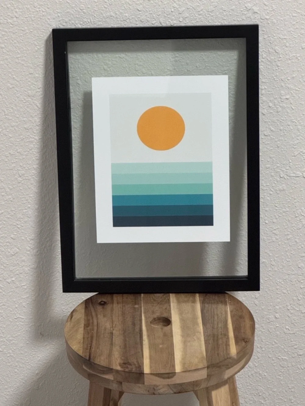 MCM Custom Sunset Giclee Print 8x10 & Project 62 Black 11x14 Wood Floating Frame